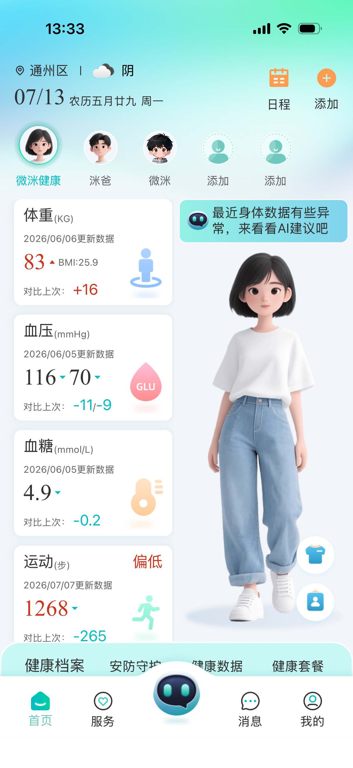 首页健康数据